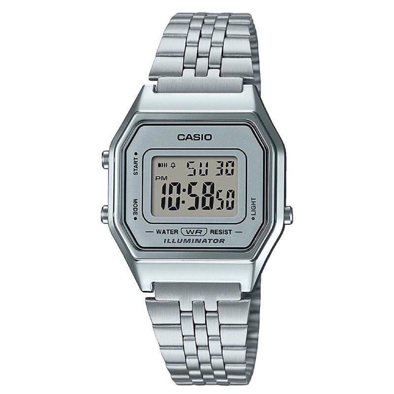 Reloj Digital Casio Vintage Iconic La680wea-7ef 33mm Gris Y Plata