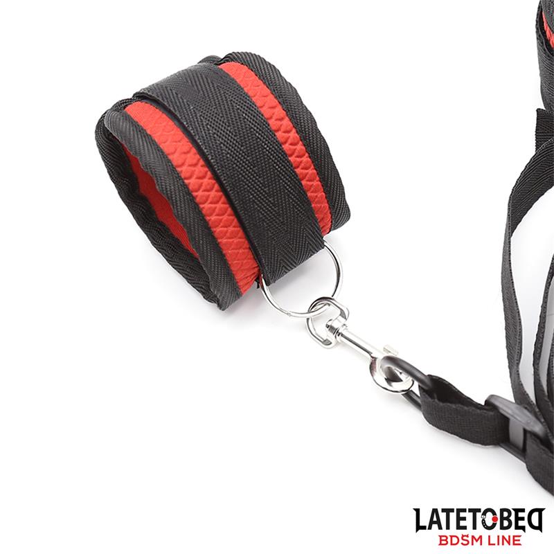 Restricciones Para La Cama Con Antifaz Esposas Ajustables Y Desmontables