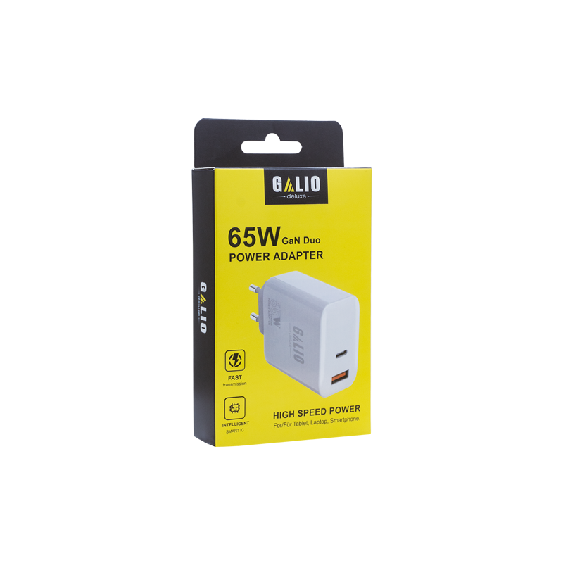 Rez Galio 65w Usb And Usb-C Adapter - White