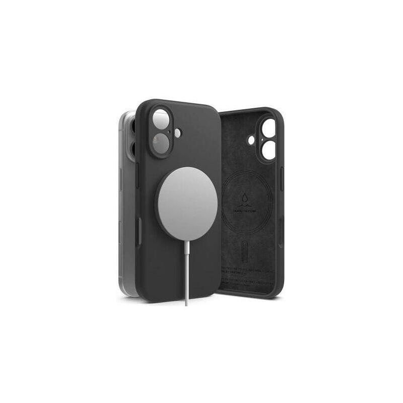 Ringke Iphone 16 Case Silicone Magnetic Black