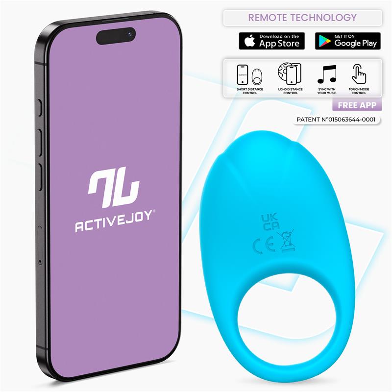 Ringo Anillo Vibrador Con App Unibody Azul