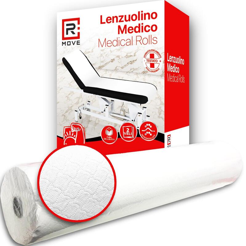Rmove 1 Conf. Da 6pz 60 Cm X 60 M Lenzuolino Medico 2 Veli Pura Cellulosa