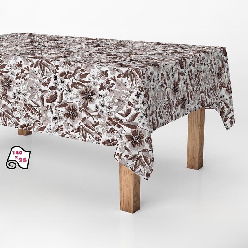 Rollo De Hule Antimanchas Flores Modern 1,40 X 25 M
