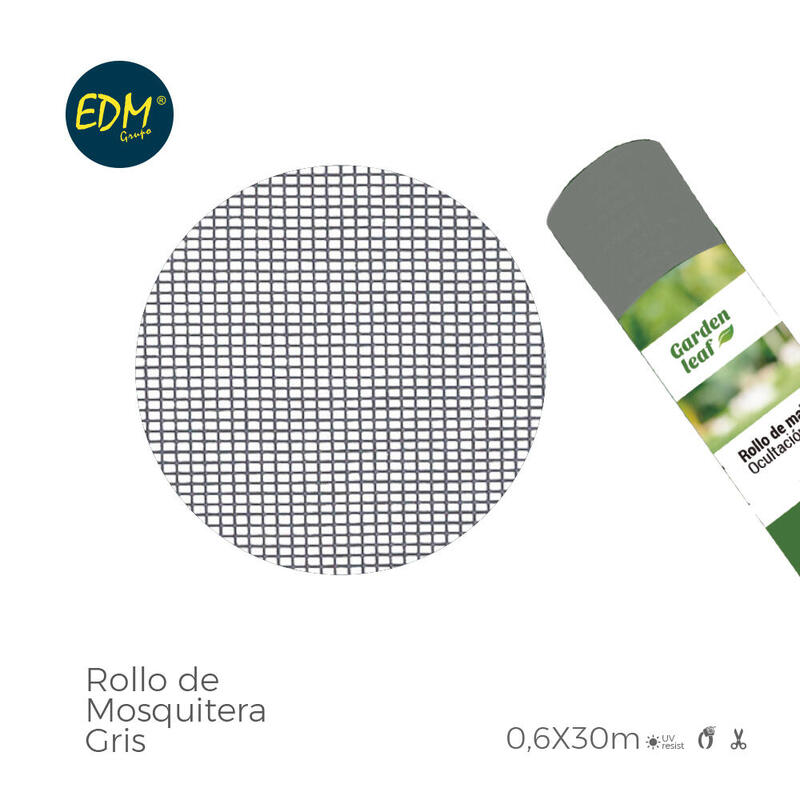 Rollo De Mosquitera, Gris, 0,60 X 30 M