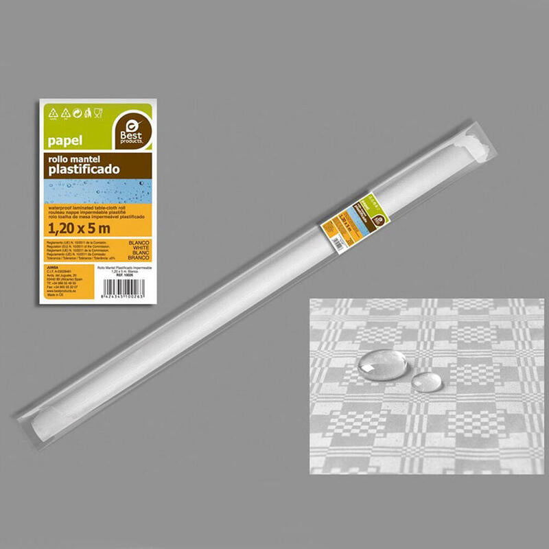 Rollo Mantel Impermeable Blanco 1,2 X 5 M