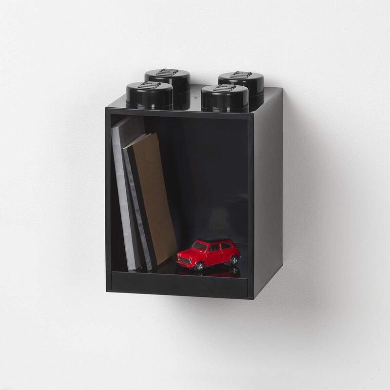Room Copenhagen Estantería De Bloques Lego 4 Elementos, Negro, 4 Ladrillo