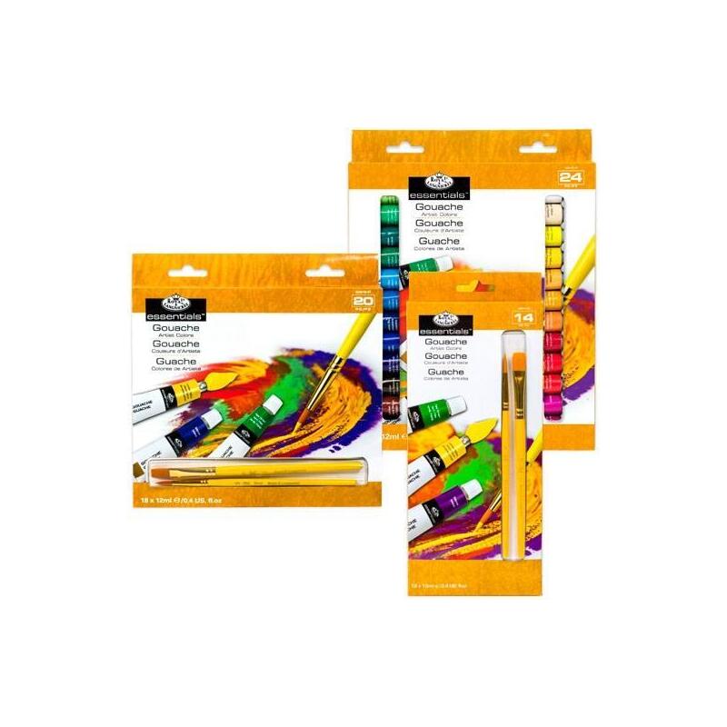 Royal Langnickel Set De 12 Colores De Gouache Tubo 12ml Surtidos