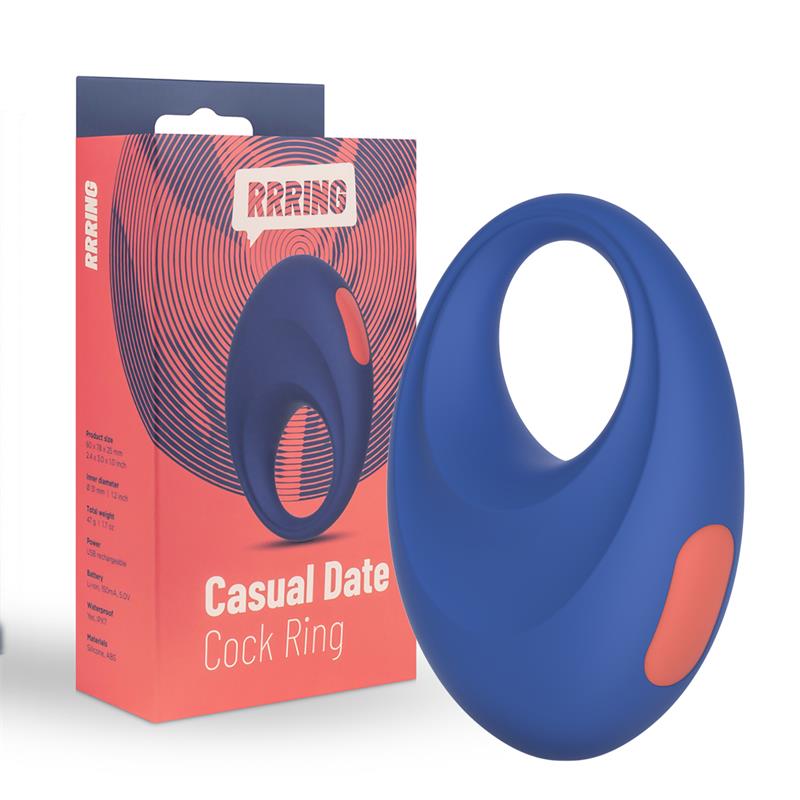 Anillo Para El Pene Rring Casual Date Con Vibración Usb Silicona