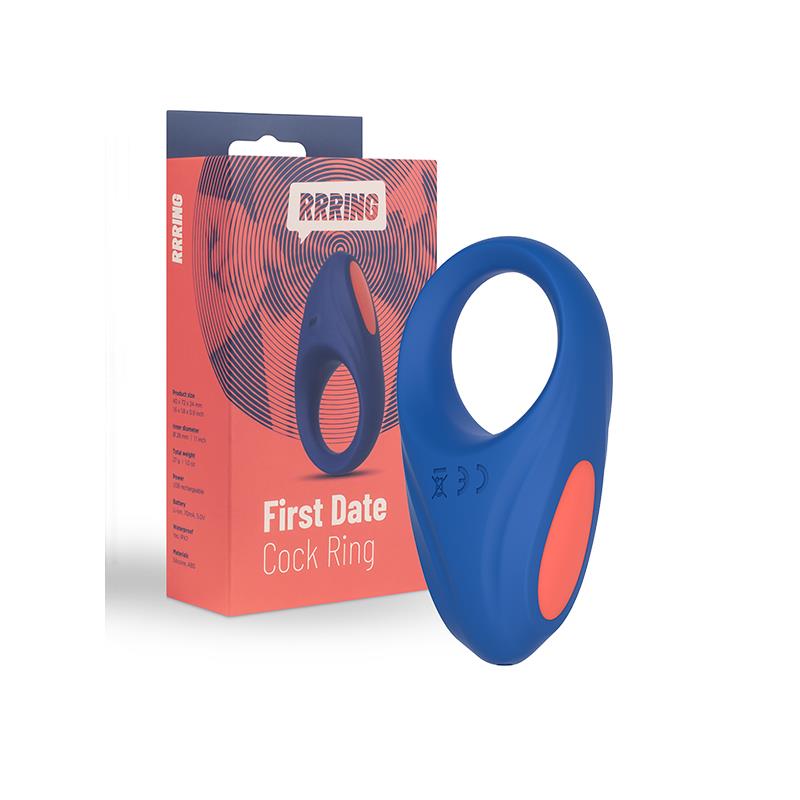 Anillo Para El Pene Rring First Date Con Vibración Usb Silicona