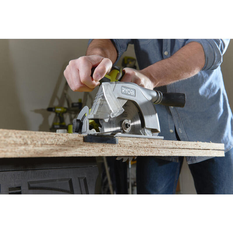 Sierra Circular Inalámbrica Ryobi One+ R18cs-0, 18 Voltios Verde/Negro, Sin Batería Ni Cargador 5133002338
