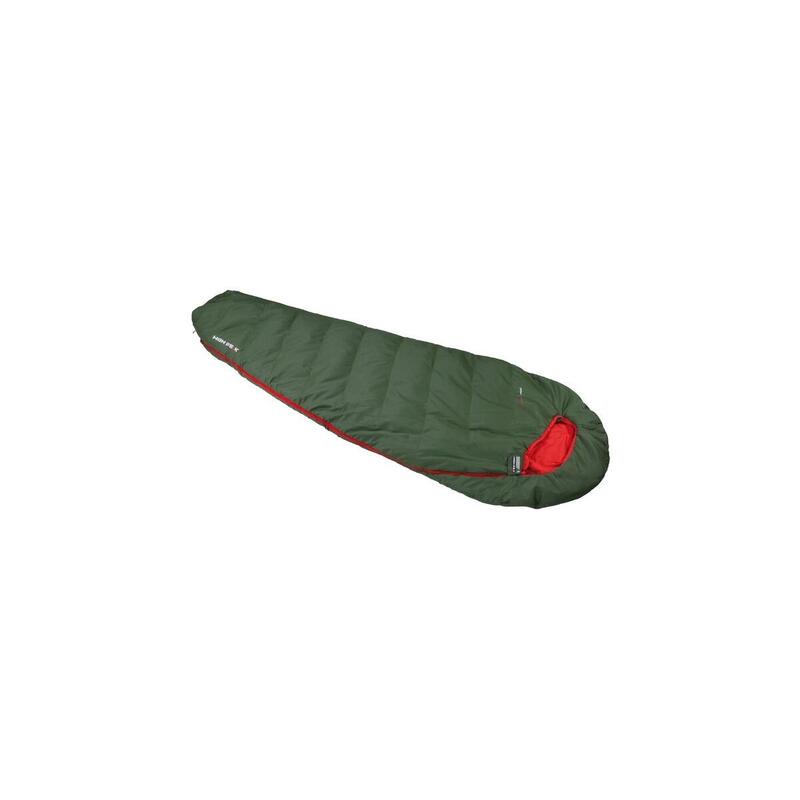 Saco De Dormir High Peak Pak 600 Eco Verde Oscuro/Rojo