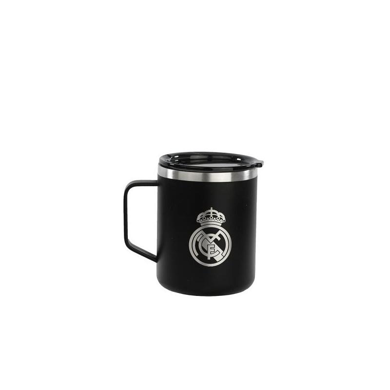 Safta Real Madrid 2⪠Equipacion 24/25 Taza De Acero Inoxidable 350ml - Doble Pared Con Aislamiento - Base De Silicona