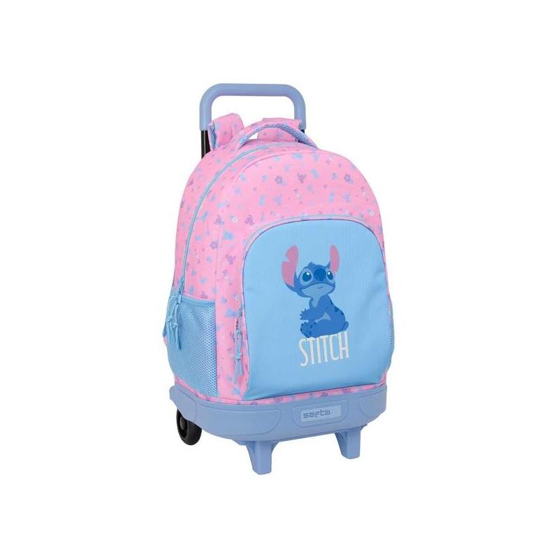 Safta Stitch Bright Mochila Con Carro - Extraible - Bolsillo Frontal - Portabotellas - Hombreras Acolchadas - Asa