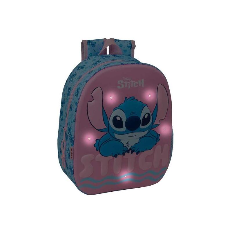 Safta Stitch Mochila 3d - Luces Led - Hombreras Acolchadas - Asa Superior Comoda - Portabotellas - 8.64l -