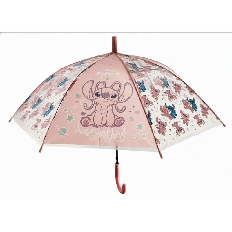 Safta Stitch Ohana Paraguas Automatico De 76cm - 8 Paneles - Asa Y Punta De Pvc - Poe - Nervios De Acero De 8mm - Color