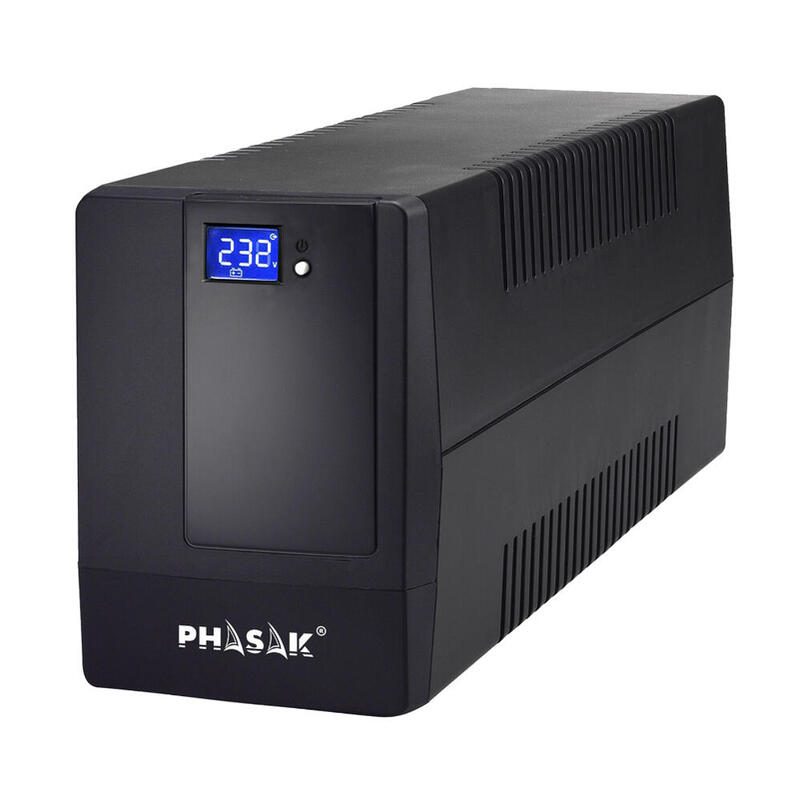 Sai Línea Interactiva Phasak 600 Va Lcd 600va 2 Salidas Formato Torre