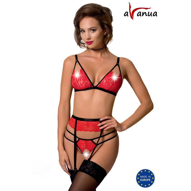 Salome Set Rojo/Negro Talla (Interno):Xxl/Xxxl