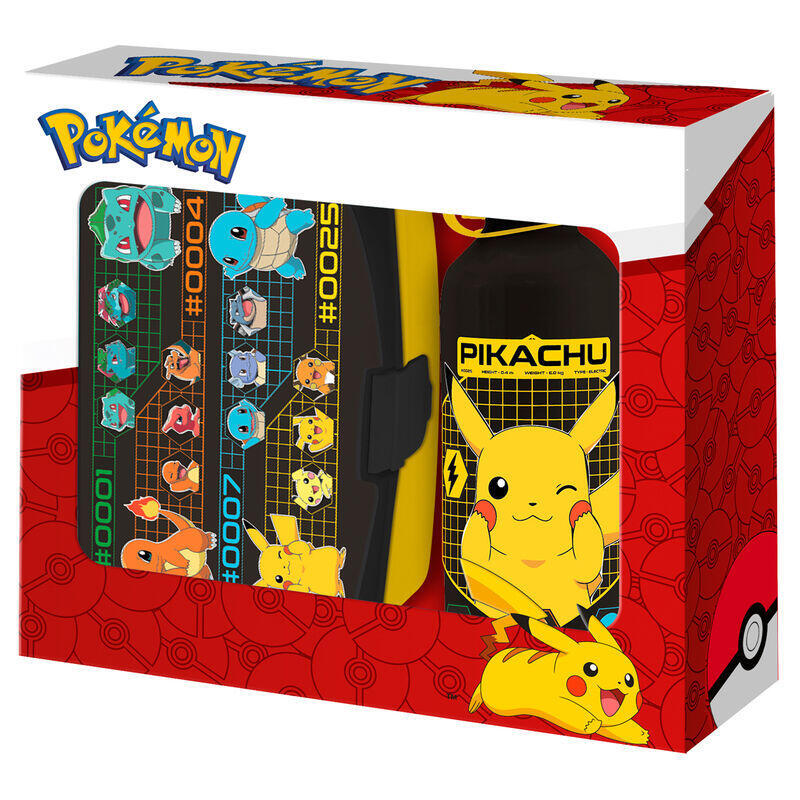Sandwichera + Cantimplora Aluminio Pokemon 500ml