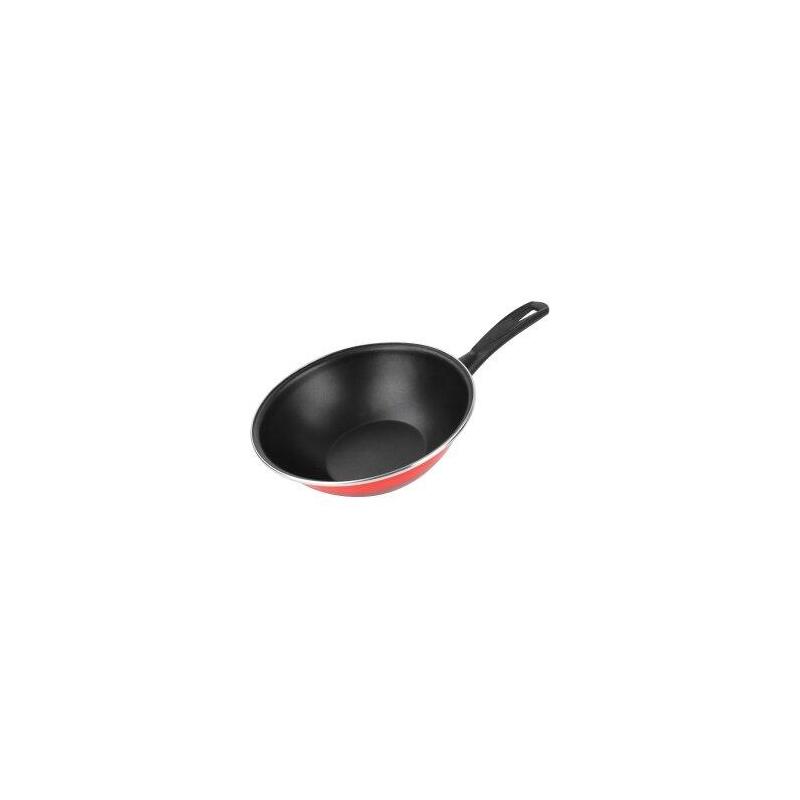 Sarten Wok Magefesa K2 Rojo 28 Acero Antiadherente Todo Tipo Cocinas Apta Lavavajillas