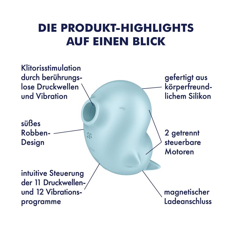 Satisfyer - Sassy Seal Estimulador & Vibrador Azul