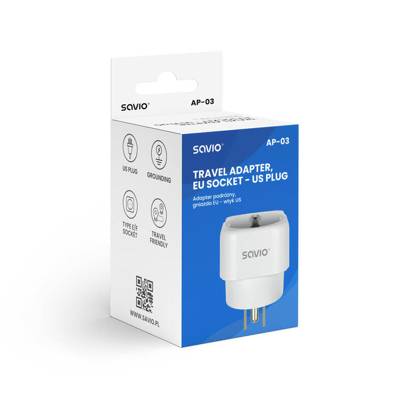 Savio Ap-03 Adaptador E Inversor De Corriente Universal 3750 W Blanco