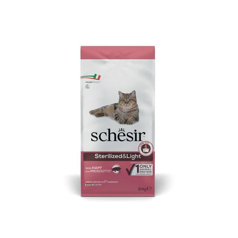 Schesir Adult Sterilized & Light With Ham - Dry Cat Food - 10kg