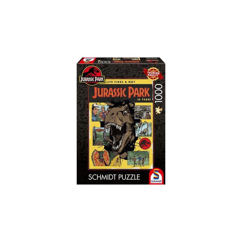 Schmidt Spiele Jurassic Park: 30 Años De Jurassic Park - La Vida Encuentra Un Camino, Rompecabezas De 1000 Piezas 58580