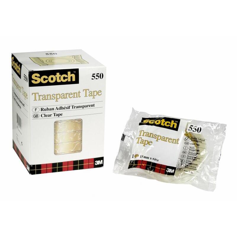 Scotch 550 Pack De 10â Cintas Adhesivas 15mm X 66m - Transparente