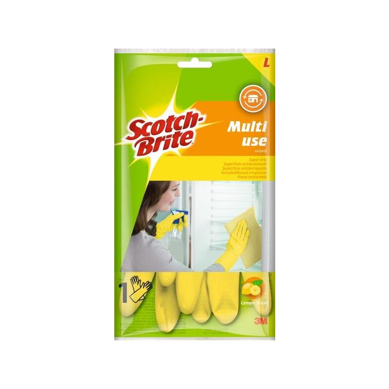 Scotch-Brite Pack De 2 Guantes Multiuso - Talla L - Amarillo