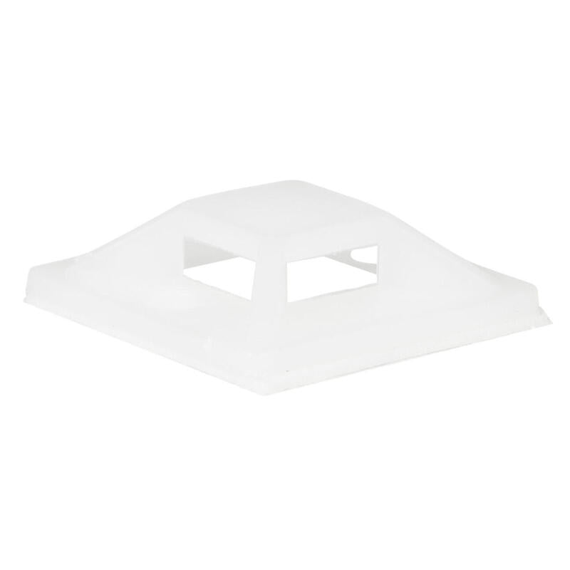 Self Adhesive Cable Clips 25mm X 25mm White 50pcs In A