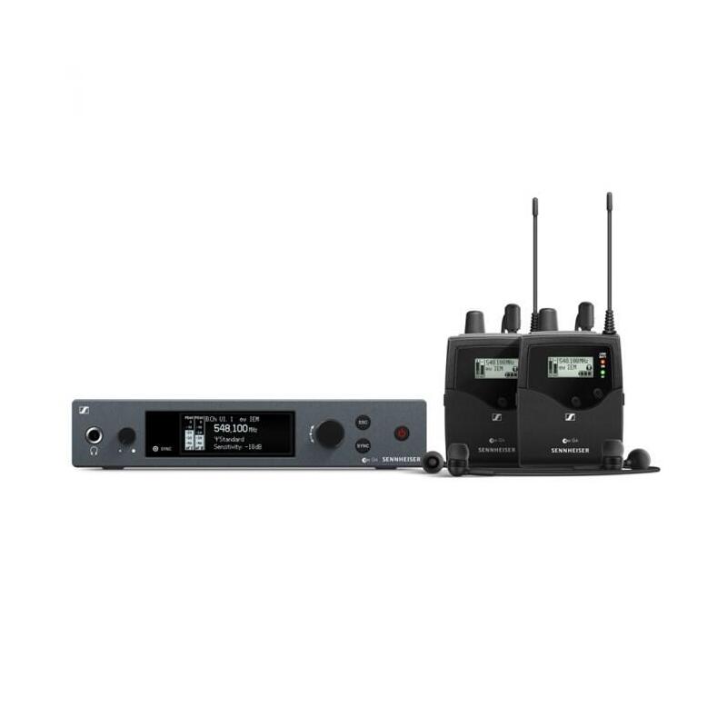 Sennheiser Ew Iem G4-Twin-A1 - Conjunto De Retroalimentación De Audio Con Dos Receptores (Escucha Escénica) 470-516 Mhz