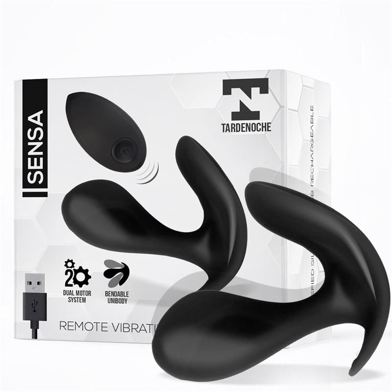 Sensa Estimulador Control Remoto Usb Silicona Líquida Negro