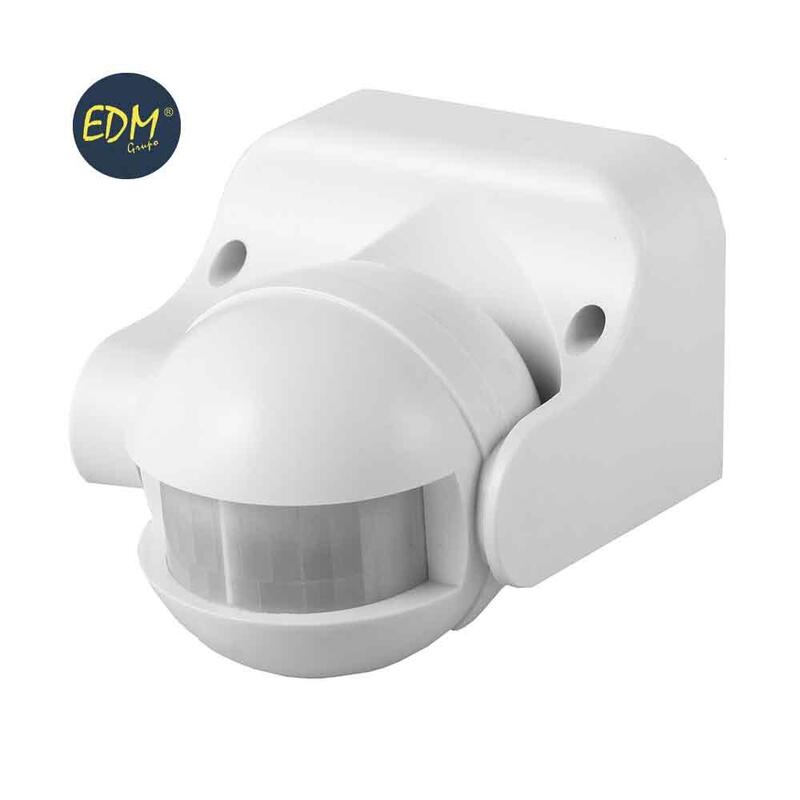 Sensor De Movimiento Con Regulador Noche/Dia Orientable 180° Ip44 Blanco
