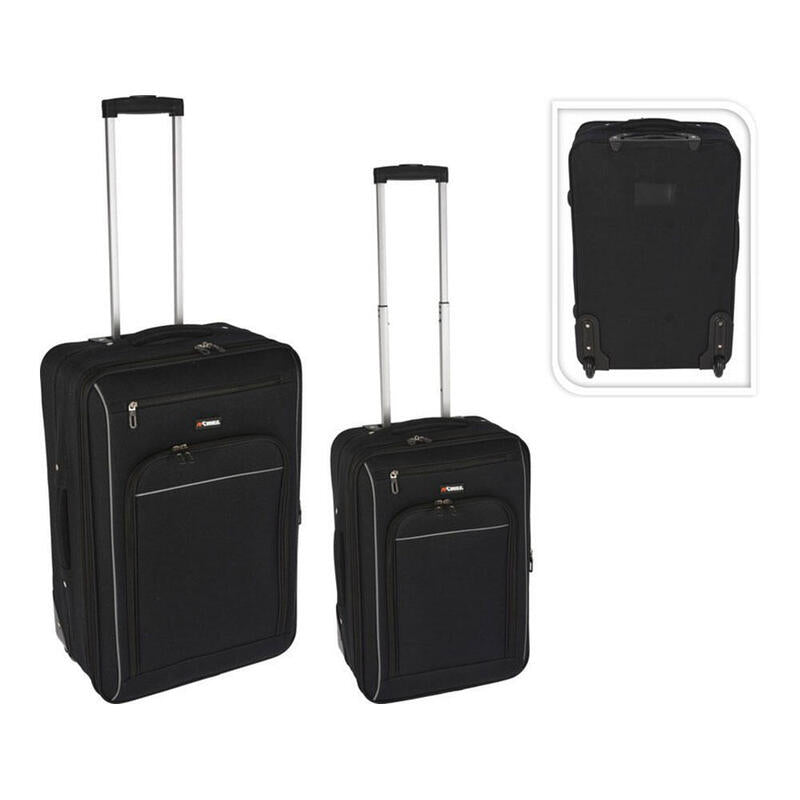 Set 2 Maletas De Viaje Negras