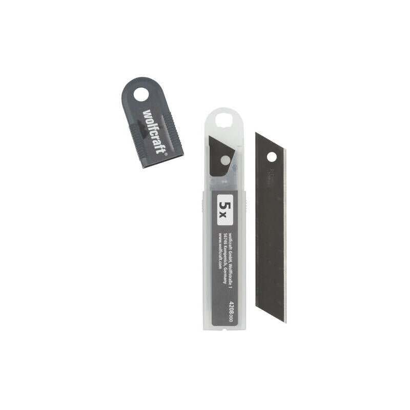 Set 5 Cuchillas Separables De 18mm Pro Sharp Negras 4208000 Wolfcraft