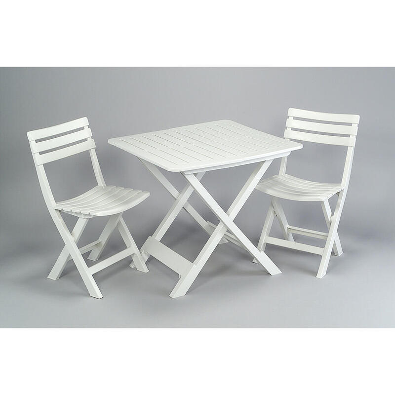 Set De Camping Color: Blanco 44x41x78cm/80x72x70cm Modelo: Camping Set Progarden