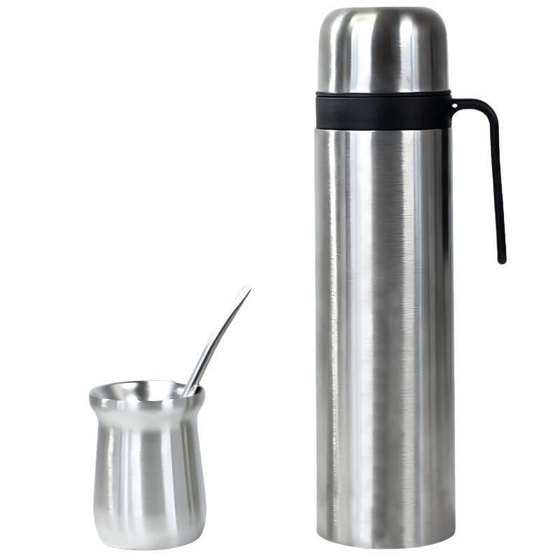 Set De Termo Mate Bombilla Y Calabaza Acero
