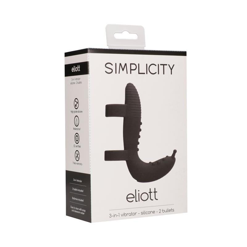 Set Extensión Vibrador Eliott Negro