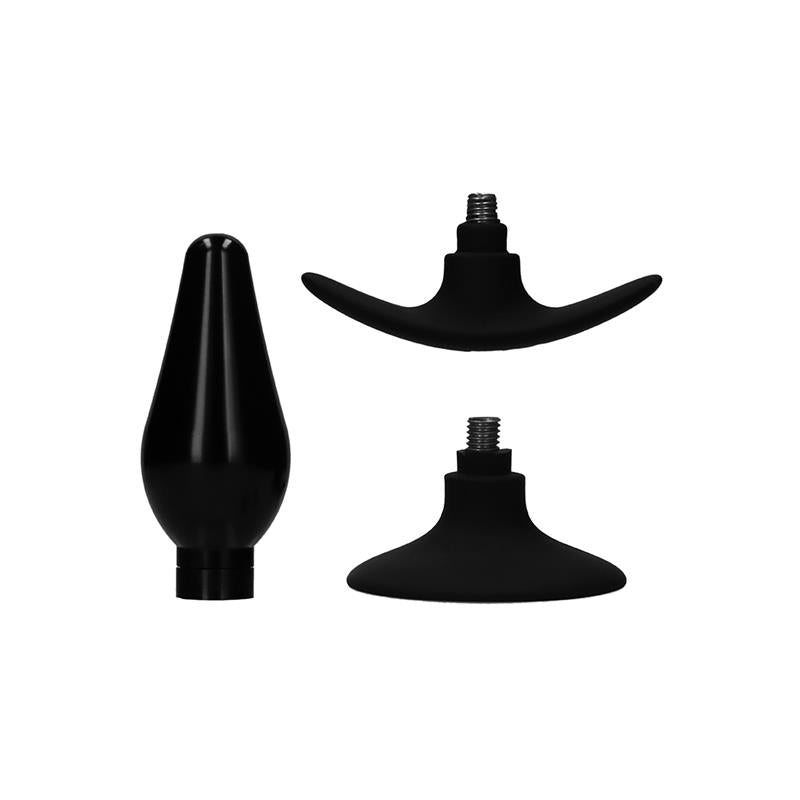 Set Plug Anal Y Ventosa Putiaguda Grande Negro