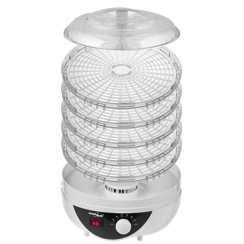 Seta Greenblue, Secador De Verduras Y Frutas, 250w De Potencia, Muy Tranquilo, 5 Polluelos, Gb195