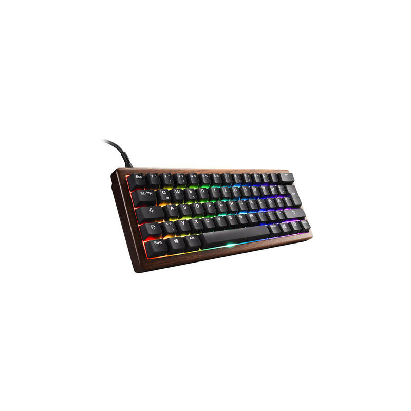 Sharkoon Skiller Sgk50 S4 Gen2 Wood Pbt, Teclado Gaming Madera/Negro, Distribución Es, Gateron G Pro 3.0 Amarillo 4044951042791