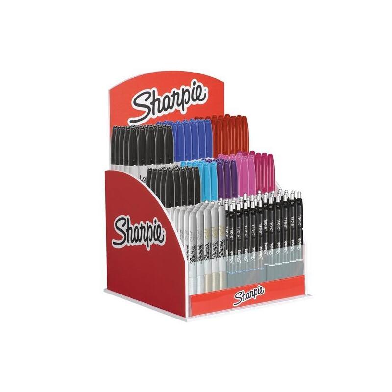 Sharpie Marcadores Permanentes Fine + Gel Expositor De 144 C/Surtidos