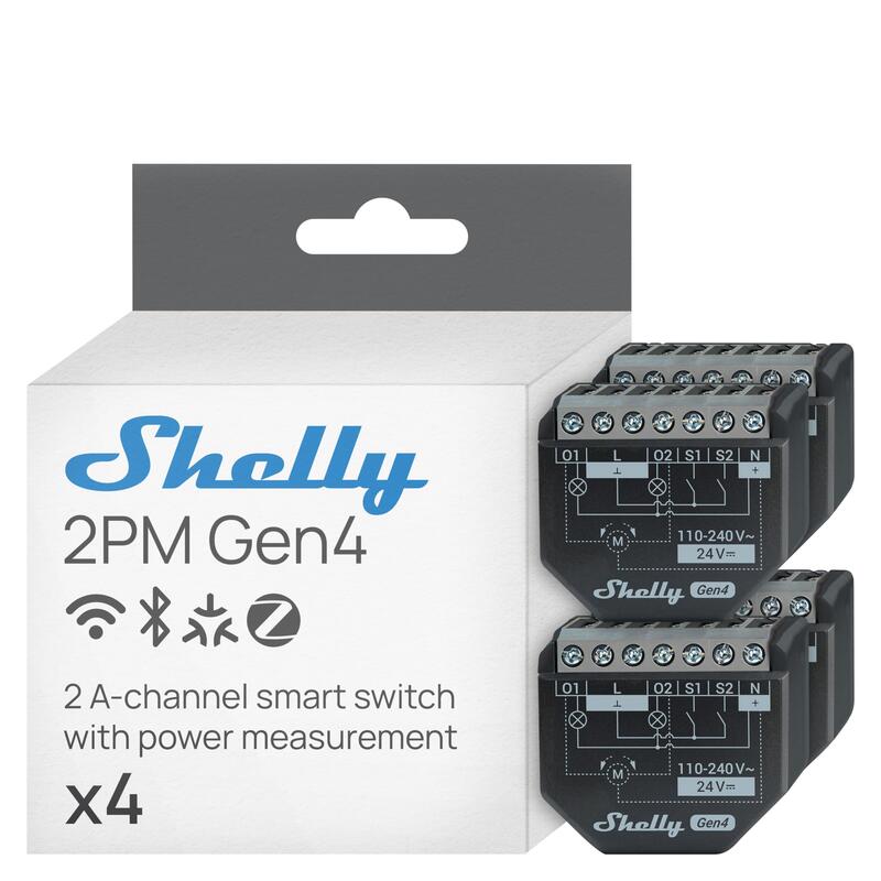 Shelly Relais 2pm Gen4 4er Pack