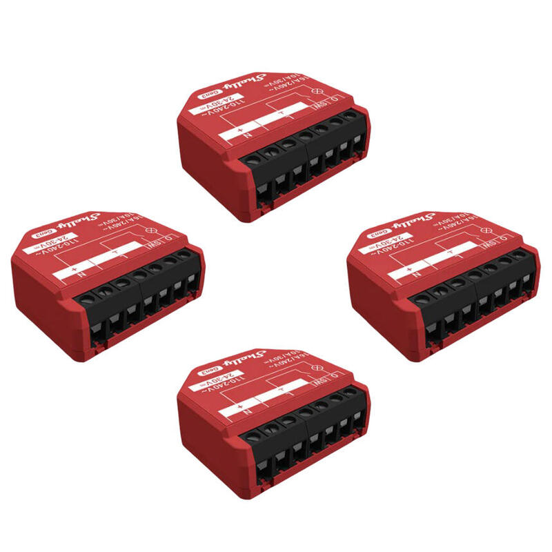 Shelly Relé "1pm Gen3 Pack De 4" Max 16a 1 Canal Wlan Bt