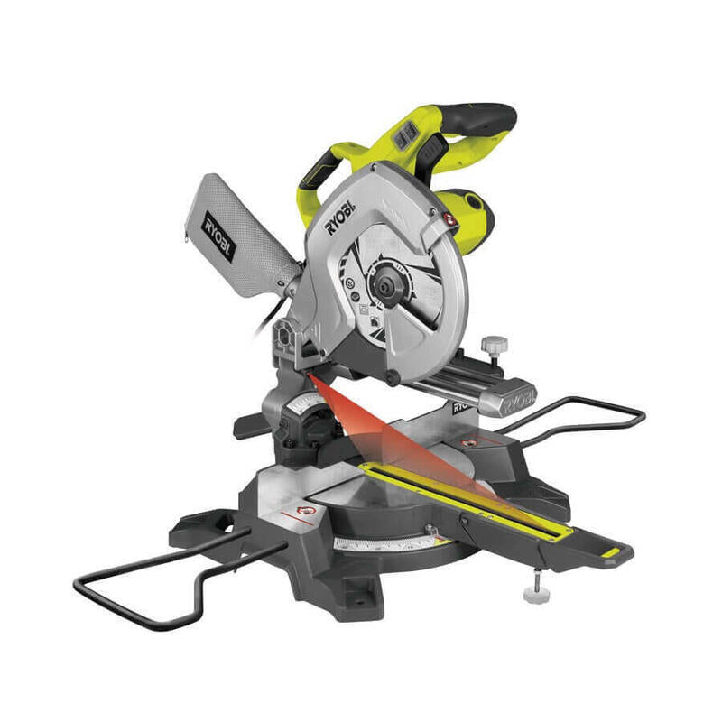 Sierra Tronzadora E Ingletadora Ryobi Ems254l Verde/Gris, 2.000 Vatios 5133001202