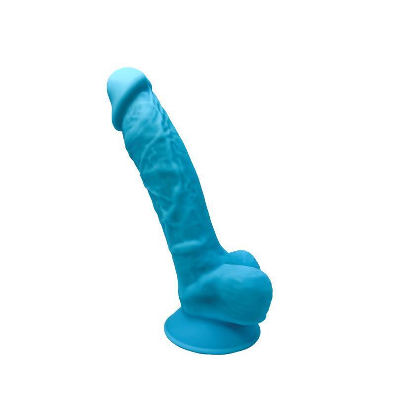 Silexd - Modelo 1 Pene Realistico Silicona Premium Silexpan Azul 17.5 Cm