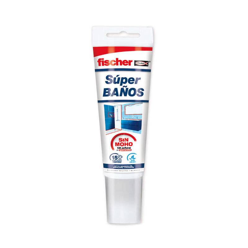 Silicona Super Baños Transparente 100ml 563517 Fischer