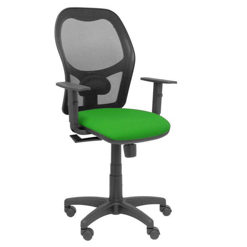 Silla Alocen Malla Negra Asiento Bali Verde Brazos