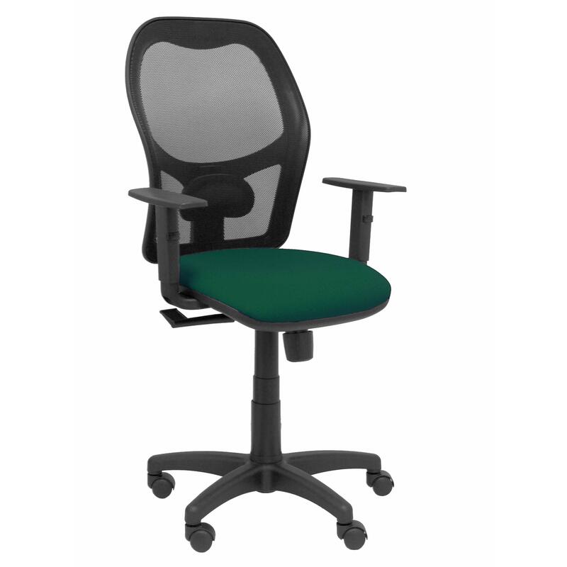 Silla Alocen Malla Negra Asiento Bali Verde Brazos