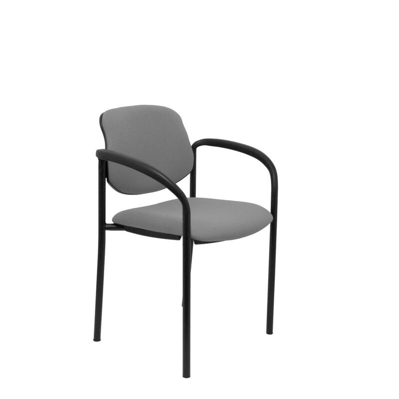 Silla Fija Villalgordo Bali Gris Chasis Negro Con